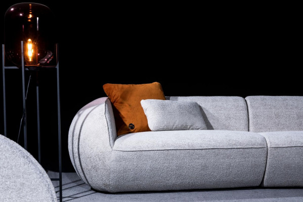 Wunnzëmmermiwwele Set Fënnefsëtzer Fotell Polstermiwwel Sofa Miwweldesign 2stéckeg