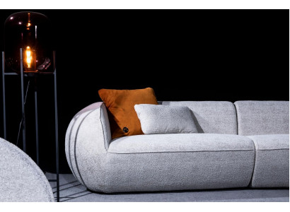 Wunnzëmmermiwwele Set Fënnefsëtzer Fotell Polstermiwwel Sofa Miwweldesign 2stéckeg