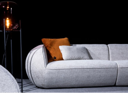 Wunnzëmmermiwwele Set Fënnefsëtzer Fotell Polstermiwwel Sofa Miwweldesign 2stéckeg