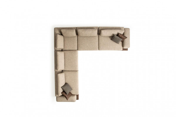 Ecksofa Wunnzëmmer Sofa L-Form Nei Couche Modern Polstersofa Textil