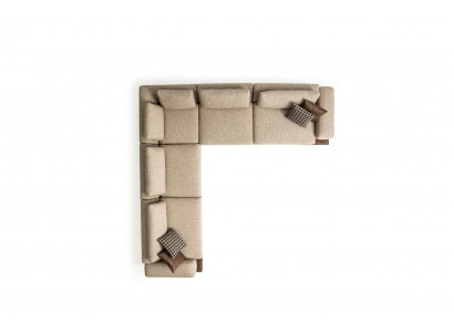 Ecksofa Wunnzëmmer Sofa L-Form Nei Couche Modern Polstersofa Textil