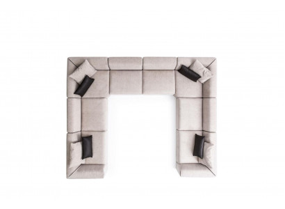 Sofa U-Form gepolstert Sofa Canapé Wunnzëmmer Design Modern Eck-Canapéen