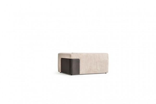 L-fërmegt beige Eckcouch Wunnzëmmert Shäinpolstersofa Textil Nei