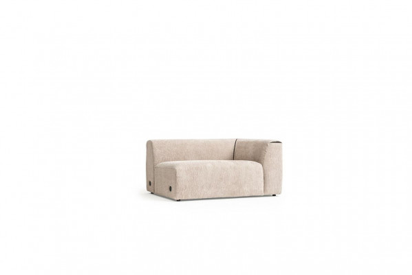 Beige L-förmeg Eckcanapé Wunnzëmmer Couch Textil Designer Modern