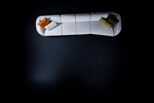 Wunnzëmmer Sofa Sechssëtzer Polstermiwwele Luxus Designer Canapé Stoff