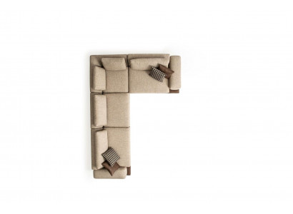 Beige Eckcouch Polstersëtzegarnitur L-Form Sofa Modern Wunnlandschaft Canapé