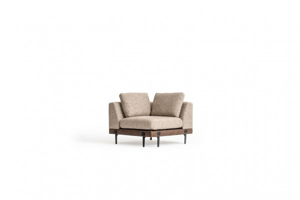 Beige Eckcouch Polstersëtzegarnitur L-Form Sofa Modern Wunnlandschaft Canapé
