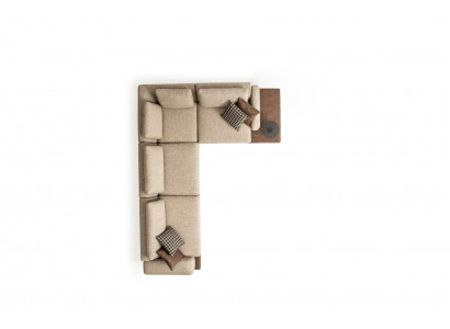 L-Form Sofa mat Ablageflächen Wohnzëmmermébel Couch Sofas Polstermébel