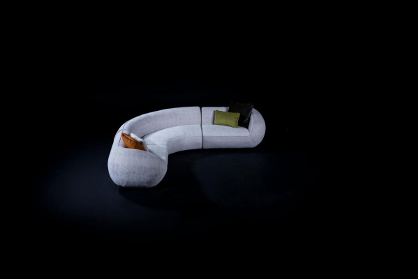 Textilcouch Modern L-förmeg Couch Wunnzëmmer Designer Sofen