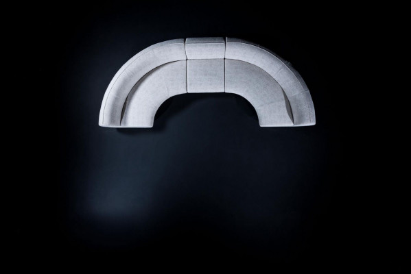 Halbronn Gro Eckcouch-Garnitur Textil Sofaen U-Form Couch Modern Nei