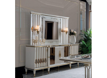 Iesszëmmer Set Wäiss Anriicht Spigel Modern Luxus Design Elegantes Nei 2tlg.