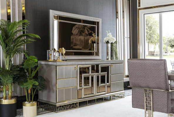 Iesszëmmer Set Gro Anriicht Spigel Luxus Schéin Design Elegantes Neit 2tlg.