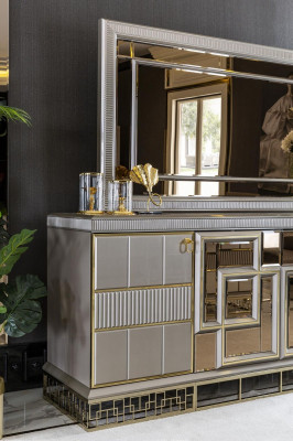 Iesszëmmer Set Gro Anriicht Spigel Luxus Schéin Design Elegantes Neit 2tlg.