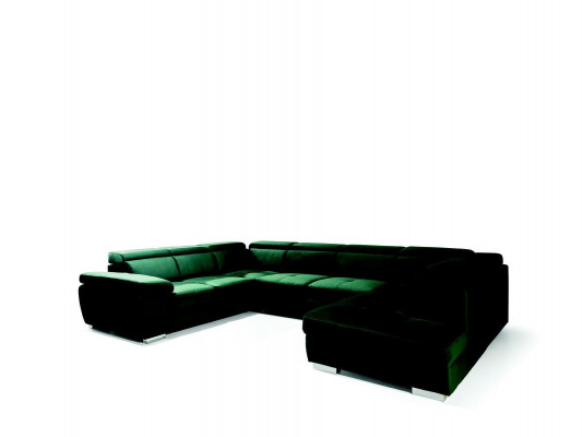 Multifunktionell grouss Wunnlandschaft U Form Ecksofa Sofa Stoff Couch Polster.