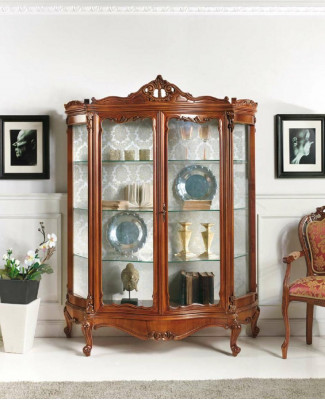 Glasvitrineniesschaf Sideboard Miwwelen Holzschaf XXL Luxusvitrineniesschaf Holz