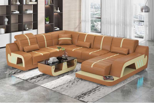 Modern Wunnlandschaft Sofa U Form Ecksofa Designersofa Wäiss Konschtlieder.