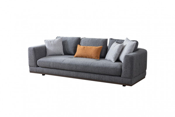 Canapé 3 Sëtzer Modern Miwwelen Wäiss Wunnzëmmer Luxus 243cm Drësëtzer