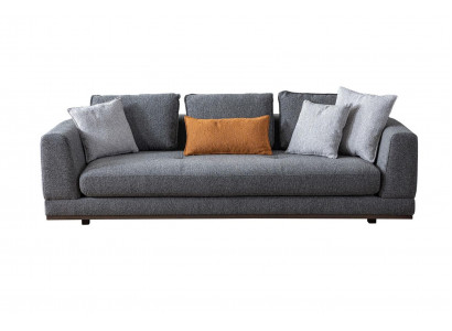 Canapé 3 Sëtzer Modern Miwwelen Wäiss Wunnzëmmer Luxus 243cm Drësëtzer