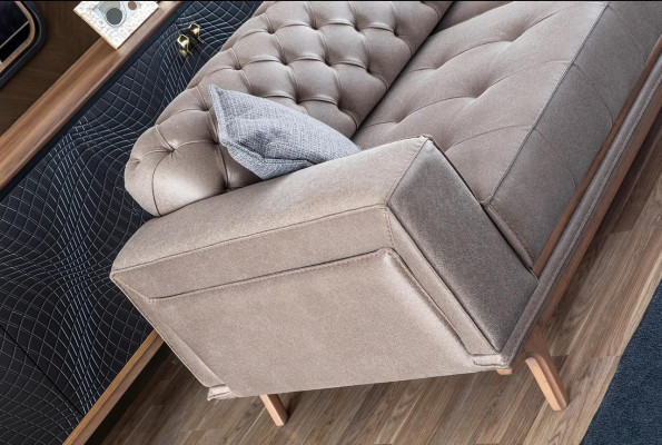Sëtz 4-Sëtz Design Sofas Polster Gro Textil Relax Sëtz Miwwelen Modern