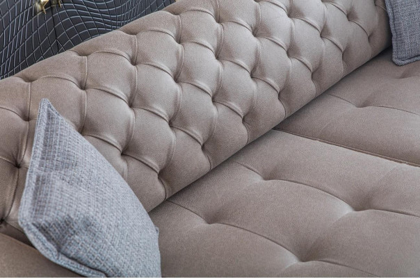 Sëtz 4-Sëtz Design Sofas Polster Gro Textil Relax Sëtz Miwwelen Modern