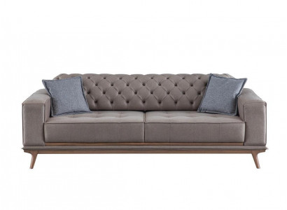 Sëtz 4-Sëtz Design Sofas Polster Gro Textil Relax Sëtz Miwwelen Modern