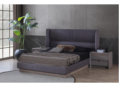 Schlofzëmmer Set Luxus Komplettbett 2x Nuetsdësch Modern 3 Stéck Nei