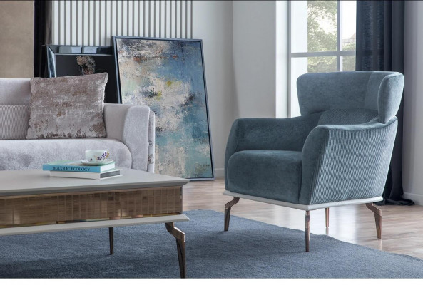 Wunnzëmmer Set Garnitur Grupp Ariichtung Sofa Canapéen Canapé Dësch 3tlg