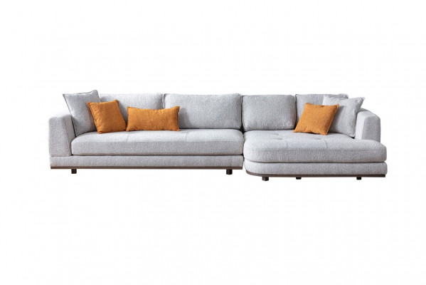 Luxus Ecksofa L - Form Modern Miwwelen fir Wunnzëmmer Gro Faarf Designer