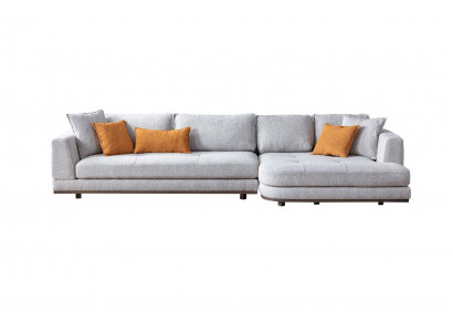 Luxus Ecksofa L - Form Modern Miwwelen fir Wunnzëmmer Gro Faarf Designer