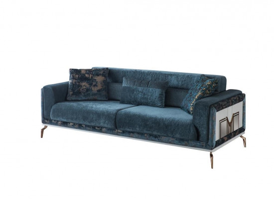 Modern Sofa 3-Sëtzer Luxus Gréng Design Miwwel am Wunnzëmmer Couchen 235cm