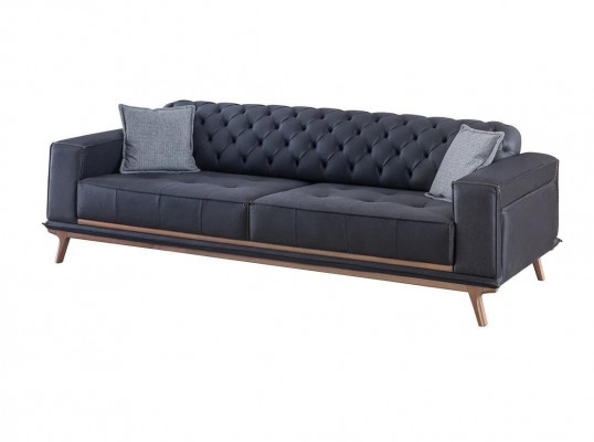Sofa 4 Sëtzer Design Sofas Polster Textil Relax Sëtz Miwwelen Modern