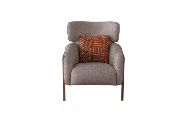 Sesselle Modern Beige Wunnzëmmer Stoff Luxus Design Miwwelen Lounge Club