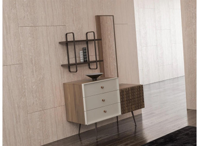 Schlofkummer Modern Kommode mat Spigel Holzschaf Design Nei