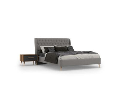 Schlofzëmmer Set Bett 2x Nuetsdëscher Luxus Komplett Modern Miwwelen Nei