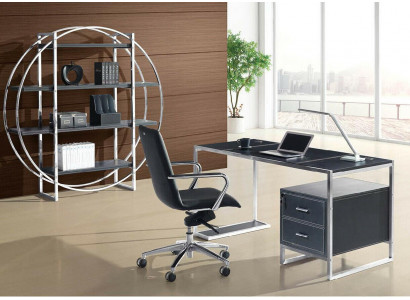 Aarbechts Schreif Büro Dësch Luxus Klass Metall Designer Miwwelen Dëscher