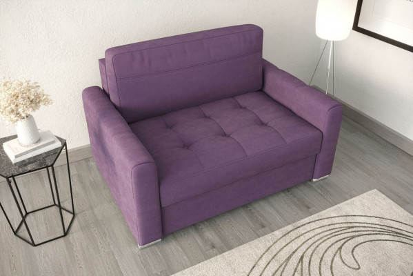 Fotell Relax Textil Lounge Club Polster Design Canapé Sofa Sëtz Luxus Violett Nei