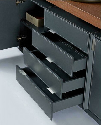 Sideboard Kommode Schaf Konsol Anrichte Büro Miwwelen 221cm XXL