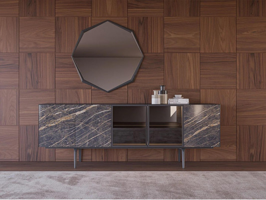 Sideboard mat Spigel Luxus Ariichtung Iesssall Komplett Set Modern Miwwel