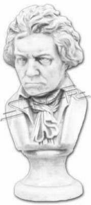 Beethoven Berühmtheet Bëschtofigur Skulptur Skulpturen Figuren Statuen