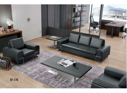 Wunnzëmmer Set Sofa Garnitur Design Couch Garnitur 311 + Dësch Grupp