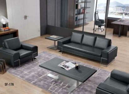 Wunnzëmmer Set Sofagarnitur Luxus 3+1+1 Sëtz mat Dësch Miwwelen Nei