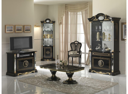 Wunnzëmmer Set Vitrin Kommode Spigel Iessdësch Design Schaf Miwwelen