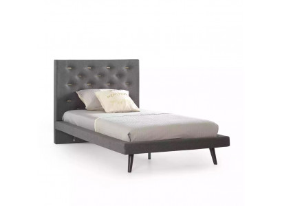 Bett 100 cm Bettgestell Bettrahmen Kannerbett Jugendbett Stoff Gro.