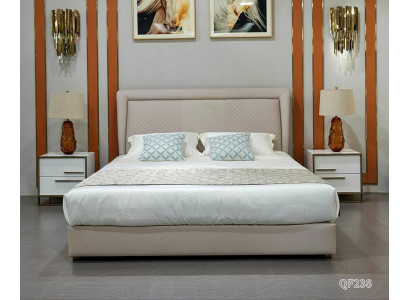 Bett 2x Grupp Nei Nuetsdësch 3tlg. Schlofkummer Set Design Modern Luxus