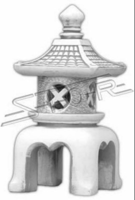 Blummendekoratioun Japanesche Gaart Haus Statu Wäiss Figur Dekorativ