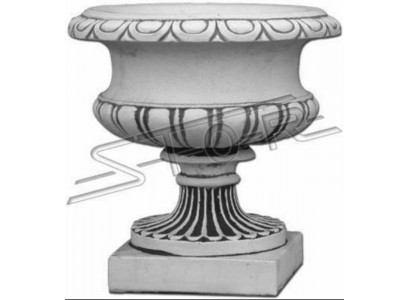 Blumme-Kuerf Blummen Vase Gefäss Figuren Gaart Terrass Dekoratioun Statue