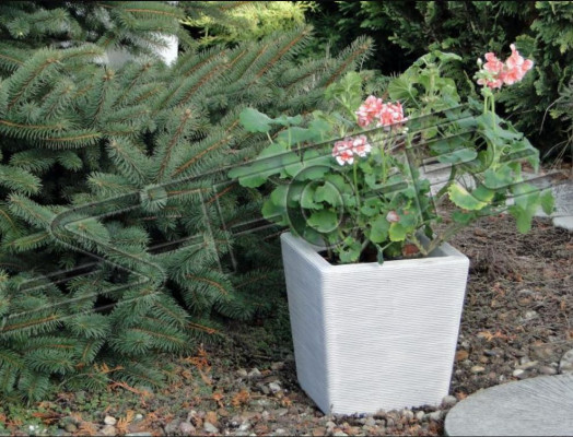 Blummekuerf Figuren Blummen Vaas Gefäss Gaart Statu Terrasse Dekoratioun