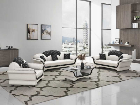 Sofagarnitur Couchgarnitur Liederdivan Sofa Komplett 3tlg Sofas Schwaarz