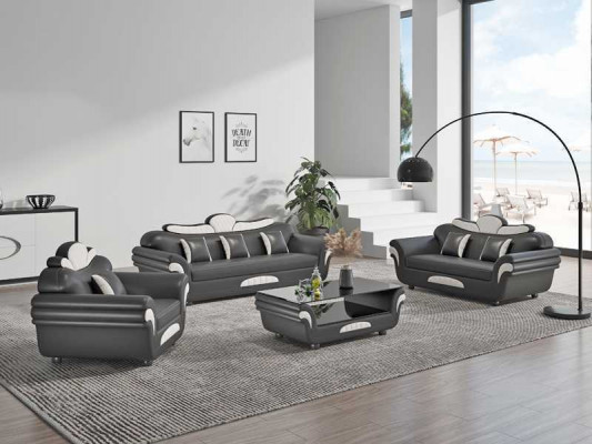 Couchsëtzer Sofasëtzer Lieder-Sofas Canapé Komplett 3 Deeler Sofasen Brong