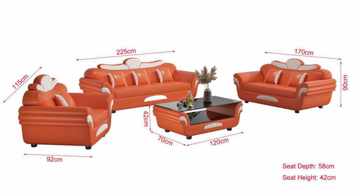 Couchsëtzer Sofasëtzer Lieder-Sofas Canapé Komplett 3 Deeler Sofasen Brong